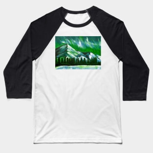 Twilight nightsky and mountain range - Beautiful Baseball T-Shirt